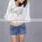 2017women short sleeve shirt sexy summer blouses