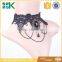 Black Lace Pearl Necklace European American Retro Jewelry Inlaid With Precious Stones Fake Collar Lace Chokers for Women