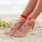 Multicolor Sexy Barefoot Sandal Ribbon Pearl Anklet Foot Ankle Chain Toe Ring Jewelry