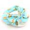 Wholesale girls big bowknot Hair Accessory gold dot cotton headband