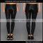 Womens Fashion Stretch Black Leather Legging