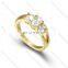 CNC stone wedding engagement stainless steel gold plated ring love