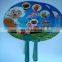 Made in China cutom PP hand held souvenir hand fan round shape