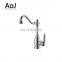 Brass Titanium Gold Brass Pull Down Kitchen Faucet With Retractable Pull Out Wand
