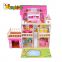 2019 Top sale children miniature furniture toys wooden dollhouse with sounds W06A365