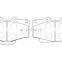 High quality Front Brake Pad 04465-35080 for LAND CRUISER LJ95 VZJ95