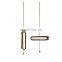 Modern simple liner metal lamp gold stainless steel pendant lamp