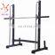 Multifunctional safety rail weight lifting bench and squat rack