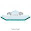 GF006 Corner Pentagon Glass Chrome Floating Glass Shelf Brackets
