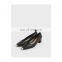 Black color pointed toe design block heel ankle wrap chrome tip pumps sandals shoes other color are available