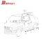 BBmart Auto Parts Left Roof Trim for VW Golf Jetta OE 167853705 167 853 705