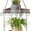 3 Tier Hanging Plant Shelf Wood Planter Hanger Pot Holder With Jute Rope