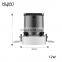 HUAYI CE ROHS Certificated High Brightness Aluminum Cloakroom Indoor 7W 9W 12W Round LED Spotlight