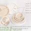 Eco friendly biodegradable sugarcane bagasse tableware sets disposable paper pulp plate 6 inch round disc bagease packag