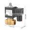 COVNA DN8 1/4 inch 3 Way 12V DC Normally Closed Direct Acting Brass Mini Solenoid Water Valve