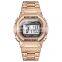 SANDA 390 Mens Fashion Digital Business Watches Calendar Stainless Steel Week Display Back Light Wristwatch