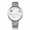 WOMAGE 8876 Simple Unisex Quartz Watch Connects Family Mesh Stainless Steel Strap Couple Watch