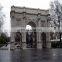exterior arched marble stone door surround