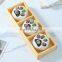 Simple White Creative Succulents Ceramic Cute Kitten Claw Treetop Planter Bamboo Stand Combination Potted Flowerpot