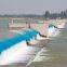 Inflatable, water-filled rubber dam, rubber barrier, sight dam
