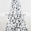 Caucasia Tinsel Pine Made White Special Flocked Christmas tree/snowing christmas tree with pine needles and snowflake