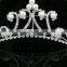 crystal bridal wedding crown with pearl hair comb tiaras, fashion wedding crown