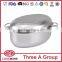 2015 high quality Oval Stainless Steel Chicken Roaster With Rack