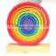2015 Popular Toy 14 Bright Rainbow Stacking Pieces Combined Wooden Educational Toys                        
                                                Quality Choice