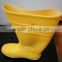 Yellow boots shoes plastic toe cap With pvc upper and rubber sole