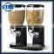 Cereal Container Bowl Double Canister Machine Kitchen Dry Food Dispenser Storage