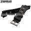 Hotsale 24mm waterproof black brown rubber watch strap for Men's with fashionable buckle