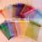 10x12cm multi colored organza pouch favour bags with promotion drawstring security recyclable