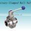 sanitary stainless steel 3A/SMS/ISO/DS welded butterfly-type ball valve
