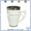 16oz/450ml white china promotional ceramic cup with lid, stainless steel ceramic mug & ceramic coffee mug, cheapest mug