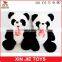 10inch sitting plush panda toy cheap soft stuffed panda toy with red ribbon