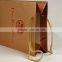 DryRed wine paper box DryRed wine paper bottle bag with nylon handle setoff package for wine