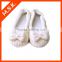 Knitted Fabric Upper White Ballet Dance Shoe With Bowknot
