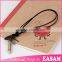 Factory wholesale vintage genuine leather cord necklace with bullet pendant