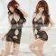 New Women Sexy Babydoll Lingerie Lace Dress Underwear Sleepwear G-string Black