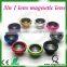New 180 degree Fish Eye Lens + Macro Lens Magnetic Mount For Iphone