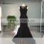 ASAE02 Style Black Beads Evening Gown High Neck Thick Mermaid Black Sexy Long Elegant Prom Dresses Sheer Back Evening Dress                        
                                                Quality Choice