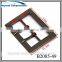 49MM BLACK POWDER COATING double pin tri-glide retangle buckle for handbag