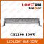 hotsale 21.5inch 100w waterproof flood spot combo beam curved single row led light bar, curved led work light bar