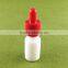10ml white porcelain bottle for e-juice with red childproof&tamperproof cap manufacturer