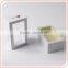 crisp white box attach PVC display window on the top