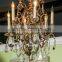 530-15 French Bronze and Crystal Six-Arm Chandelier, circa 1940s
