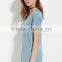 Fashion design 95% Polyester 5% Elastane Womens Longline Plain Short Sleeve OEM