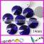 China Highest quality cobalt color sew on strass rhinestones rivoli shape flatback jewellry beads with holes