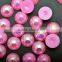 best selling fancy pink AB color plastic half pearl beads for docaration