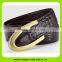 Popular Male Crocodile Pattern Genuine Leather Belt with U Buckle 16268